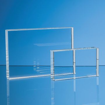 7.5cm x 12.5cm Optical Crystal Rectangle Award, H or V